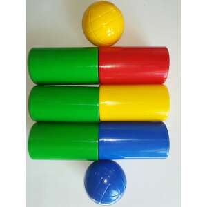 Barattoli Androni Giocattoli balance game, outdoor game for kids, 6 colorful cylinders and 2 balls - Androni