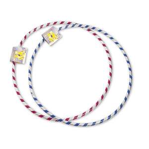 Cerc Hula Hop 80 cm Holográfia Androni játékok, 2 pack, red and blue striped hula hoops - Body shaping