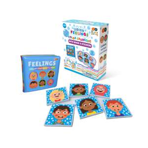 Buddy & Barney Książka do kąpieli zmieniająca kolor i naklejki, zabawa w kąpieli z zmieniającymi kolor twarzy, 6 naklejek i książka do kąpieli, idealna dla małych dzieci - Gra rozwojowa dla dzieci w wieku szkolnym