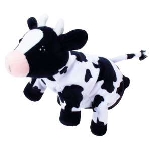 Cow hand puppet, black and white, plush, for kids, role play, puppet show - Puppet Toy