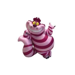 Cheshire Cat figurine from Alice in Wonderland, pink and striped, grinning, hand-painted, PVC-free - Bullyland