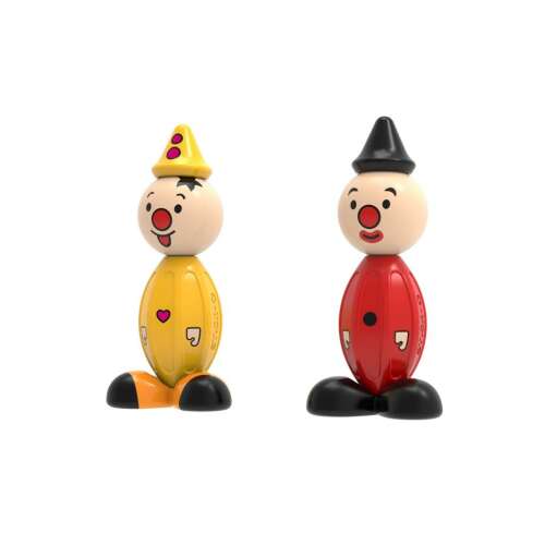 Stick-O Bumba magnetic toy set, two clown figures, yellow and red, magnetic building toy for kids