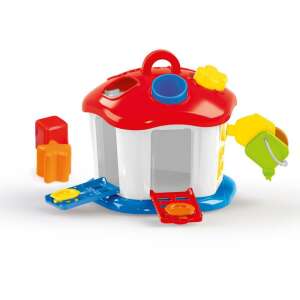 Shape sorter house toy with lockable doors, for babies and toddlers, red, blue, yellow, green, orange, developmental toy - Rocking horse & animal and Developmental Toy for Preschooler