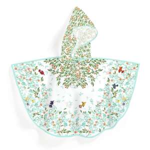 Djeco Peleryna przeciwdeszczowa Kwiaty i ptaki, płaszcz przeciwdeszczowy dla dzieci, 5-7 lat, wzór kwiatowy - Płaszcz przeciwdeszczowy