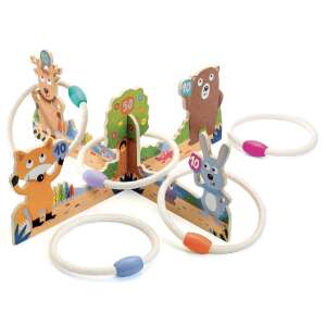 Djeco Ringo Skill Game, a fun ring toss game for kids ages 4 and up, featuring colorful rings and adorable animal targets - Shop Playset, Shopping