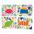 Djeco finger painting set with 4 animal illustrations: crab, turtle, rabbit, and tiger