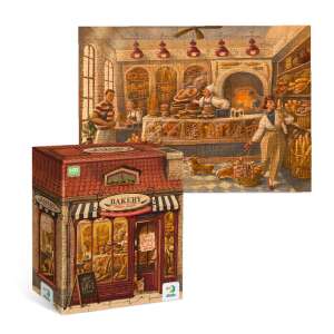 Dodo Bakery 300 piece jigsaw puzzle, featuring a charming bakery scene with customers and staff - Dodo Puzzle