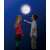Brainstorm Toys My Very Own Moon STEM kit, illuminated moon model, remote control, two children using the product