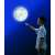 Brainstorm Toys My Very Own Moon STEM kit, illuminated moon model, remote control, child using the product