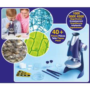 Brainstorm Toys 450X Microscope set, kids microscope with slides, tweezers, and other accessories - Science & Discovery Toy