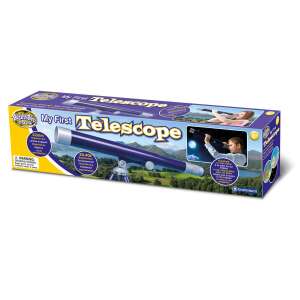 Primul meu Telescop de la Educational Insights, un telescop purpuriu și argintiu pentru copii, vine cu un trepied, perfect pentru observarea stelelor și explorarea naturii - Jocuri stiintifice si exploratori