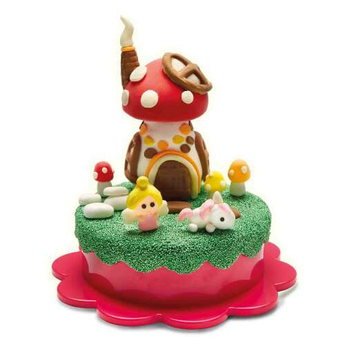 My Very Own Fairy Cottage Keepsake Box, a creative craft kit for kids to make a fairy house out of air-drying modeling clay, with a unicorn and fairy figurine