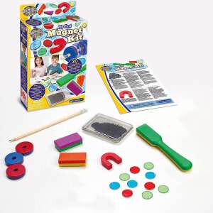 BrainStorm Toys Primul meu set de magneți, un set de magneți, un băț de lemn, un creion, un recipient din plastic cu fișier de fier și o broșură - Jocuri stiintifice si exploratori