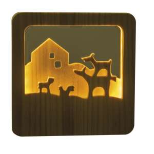 Lampka nocna z Bremańskimi Muzykantami włączona, Egmont Toys - Lampka nocna, projektor