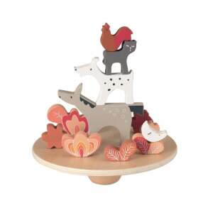 Egmont Toys Bremer Stadtmusikanten Balance Spiel, Holz-Stapelspiel mit Tierfiguren - Schaukelpferde, Schaukeltiere und Entwicklungsspiele für Kinder im Kindergartenalter