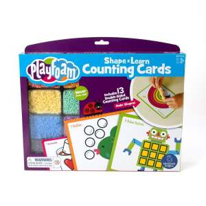 Playfoam Shape & Learn Counting Cards Lernspielzeug für Kinder, enthält 8 Farben Playfoam und 13 doppelseitige Zählkarten - Slime