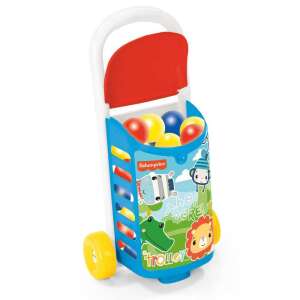 Fisher-Price Baba Első Kocsija Golyókkal, színes golyós babakocsi játék, baba játék, fejlesztő játék - Műanyag labda szett