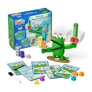 Set de activități Numberblocks Blockzee Balance, o modalitate distractivă și captivantă de a învăța matematica cu o balanță de monstru Numberblocks, blocuri și cărți de activitate - Nonbrand Jocuri si jucarii educative