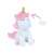 Jemini 19cm plush unicorn rattle toy for babies, pink and gold