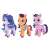 My Little Pony Jemini plush toy collection, 3 different ponies, purple, orange, and pink