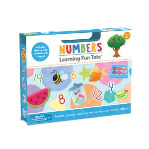 Numbers Learning Fun Tote educational toy for preschoolers by Peaceable Kingdom, includes 80 magnetic numbers and shapes, practice counting, measuring, tracing shapes and making patterns - Nonbrand Developmental Toy for Preschooler