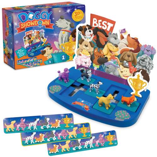 Игра Doggy Showdown от Mindware, логическа игра с пъзели за деца