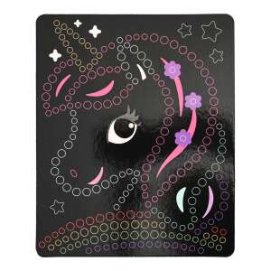 Set 3D Dotty Art Unicorn, imagine apropiată a tablei pre-tipărite cu design de unicorn - Nonbrand Jocuri si jucarii creative