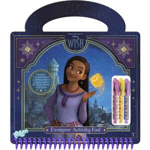 Disney Wish Designer Activity Pad, featuring a character from the movie, includes stencils, stickers, and gel pens - Totum