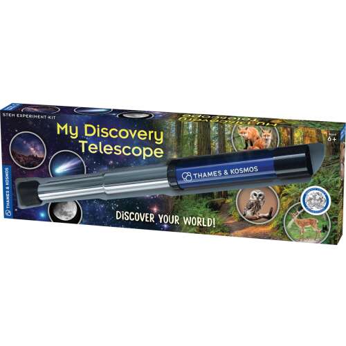 My Discovery Telescope STEM experiment kit by Thames & Kosmos, 12x magnification, discover your world!