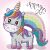 Close-up of Diamond Dotz Rainbow Unicorn Diamond Painting Kit - Detailed Diamond Art