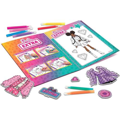 Barbie Extra Fashion Sketchbook with stickers, markers and coloring pages