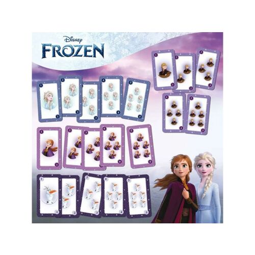 Lisciani Disney Frozen card game featuring Elsa, Anna, and Olaf