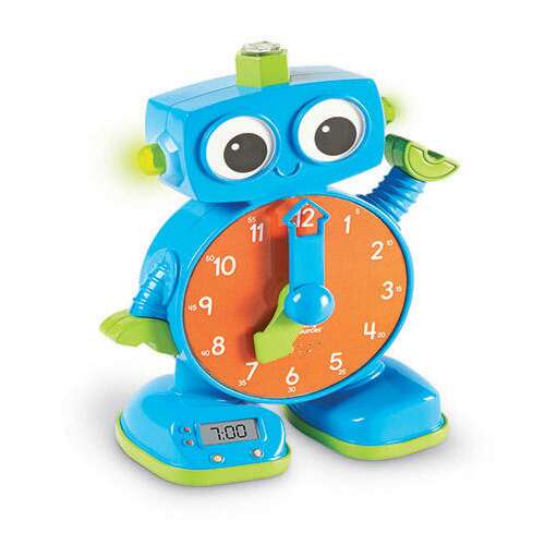 Learning Resources Tic-Tac Robot Uhr Lernspielzeug mit digitaler und analoger Uhr