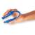 Child's hand holding a blue Learning Resources Gator Grabber Tweezer, alligator shaped tweezers for developing fine motor skills