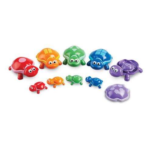 Learning Resources Zahlen-Schildkröten Zählspielzeug, Set mit 10 bunten Schildkröten mit passenden Zahlen und Mustern, für Kleinkinder und Vorschulkinder