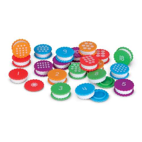 Learning Resources Mini Number Treats Counting and Sorting Cookies for Kids, 40 Pieces