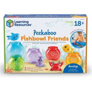 Learning Resources Peekaboo Fishbowl Friends counting and sorting toy for toddlers, featuring colorful fishbowls and sea creatures - Developmental Toy for Preschooler