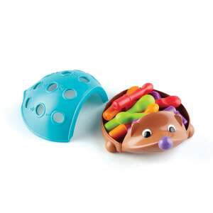 Learning Resources Hedgehog Fine Motor Skills Toy for Kids, showing the hedgehog toy with its spikes removed and the base of the toy - Developmental Toy for School-Age Kid