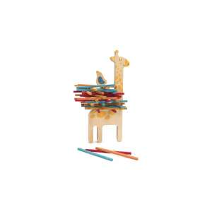Londji Matilda & her friend wooden balance game, giraffe with bird and sticks - Londji