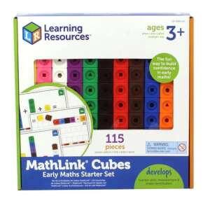 Learning Resources MathLink Cubes Early Maths Starter Set, 115 plastikowych klocków do budowania dla dzieci w wieku od 3 lat - Gra rozwojowa dla dzieci w wieku szkolnym