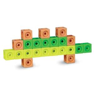 Learning Resources MathLink Cubes Early Years Maths Activity Set Dino Time, 115 pieces, dinosaur shaped building blocks - Developmental Toy for School-Age Kid