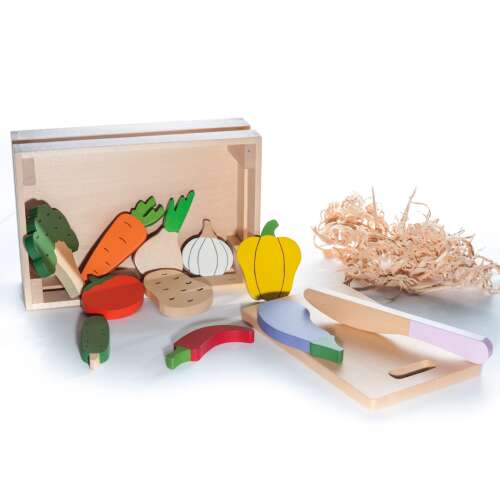Marc Toys Handmade Vegetable Crate Toy, 13 pcs
