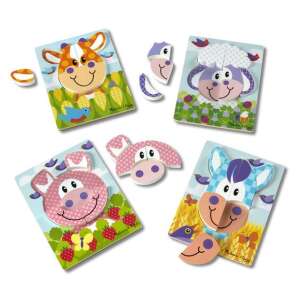 4-teiliges Bauernhof-Puzzle für Kleinkinder, Holzpuzzle für Kinder, Lernspielzeug für Babys - Melissa & Doug Puzzle