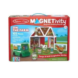 Melissa & Doug Magnetivity On The Farm Magnetic Building Play Set box, 102 pieces, ages 4-10 - Melissa & Doug