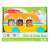 Melissa & Doug Go! Go! ToTs Roll & Ride Bus játék csomagolás, sárga fa busszal, figurákkal és kerekekkel