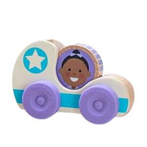 Melissa & Doug GO TOTS Star Car fajáték, mosolygós lány sofőrrel és kék csillaggal az oldalon - Melissa & Doug