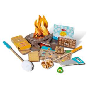 Melissa & Doug Let's Explore Campfire S'mores Play Set, pretend play campfire set with marshmallows, graham crackers, chocolate, and more - Science & Discovery Toy