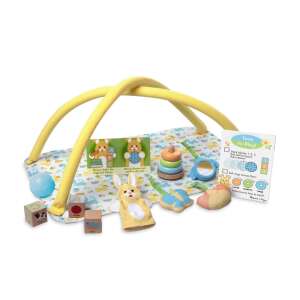 Melissa & Doug Mine to Love Toy Time Play Set, set de joacă pentru păpuși cu 16 piese, cu saltea de joacă, arc de activitate, inele de stivuire, blocuri, marioneta iepure, minge, cărți de activitate și multe altele - Melissa & Doug Jocuri si jucarii educative
