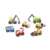 Melissa & Doug Vehicule de Construcție din Lemn Set de 8 piese, un set de 8 vehicule de construcție din lemn