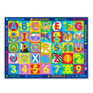 Melissa & Doug Alphabet and Numbers Play Rug, Multicolor - Melissa & Doug Developmental Toy for Preschooler